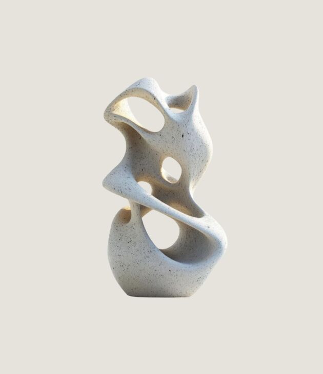 Twist form ceramic sculpture